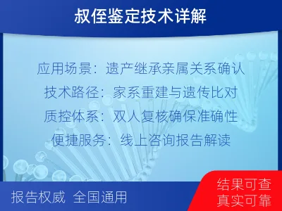 北京朝阳-叔侄亲缘关系鉴定-报告解读