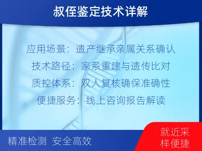 石家庄井陉矿-叔侄亲缘关系鉴定-报告解读