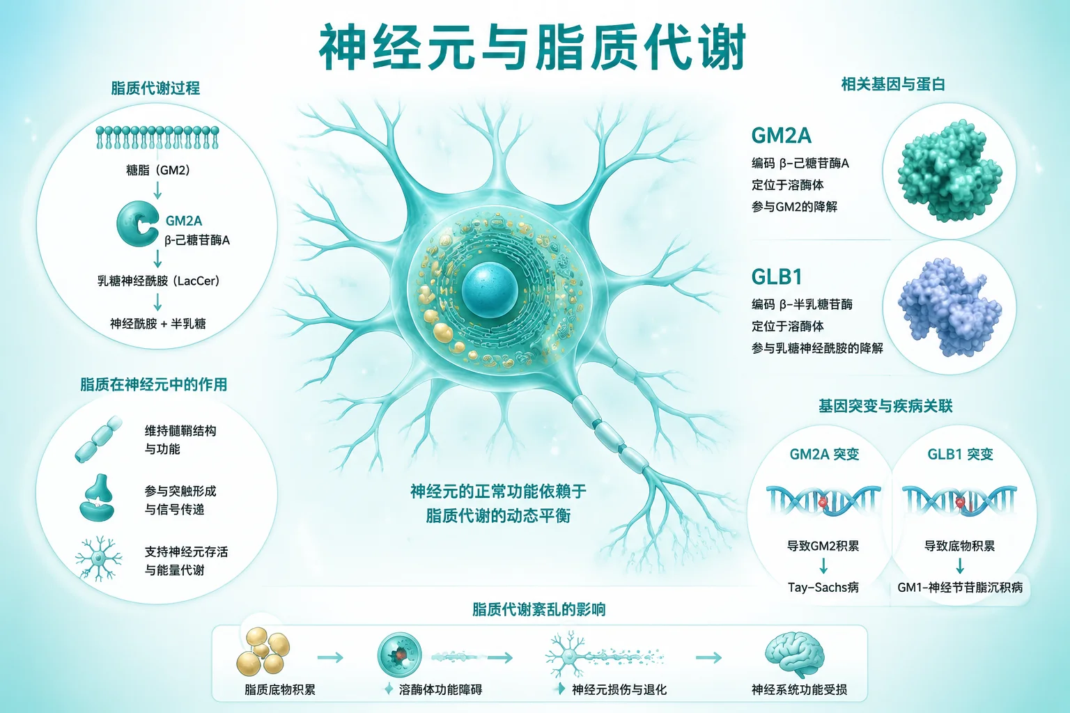 神经节苷脂贮积症 - 神经细胞与脂质代谢
