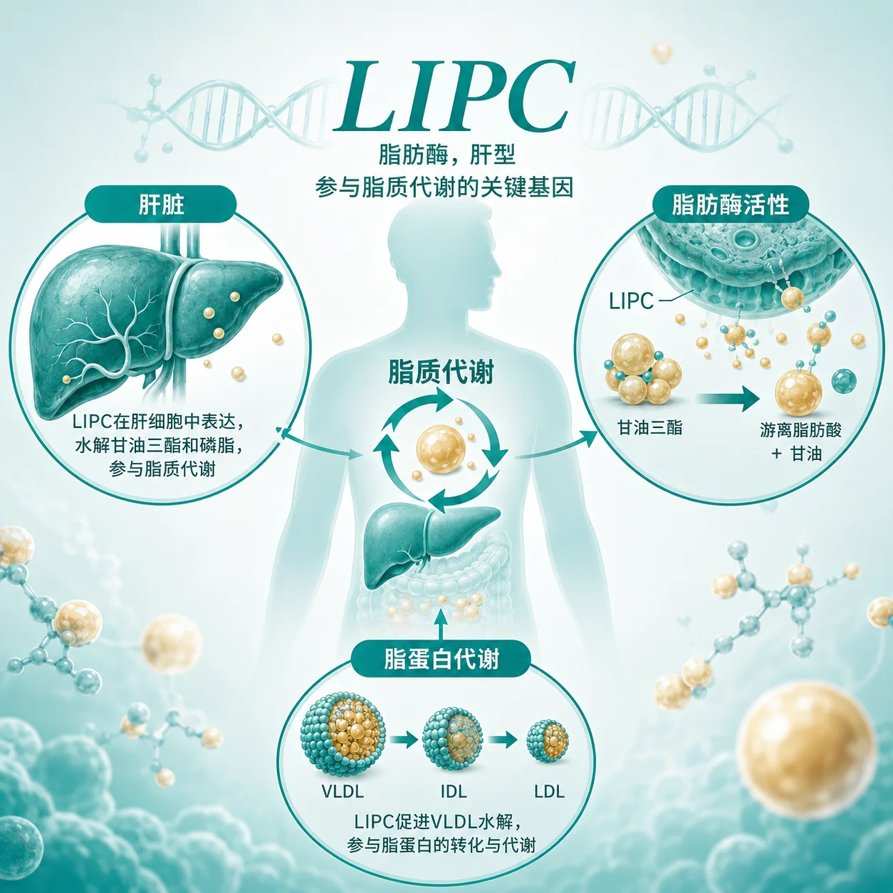 肝脂酶缺乏症 - 血脂代谢示意图