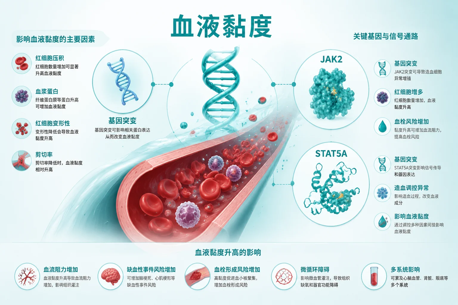 真性红细胞增多症 - 基因突变示意 DNA双螺旋