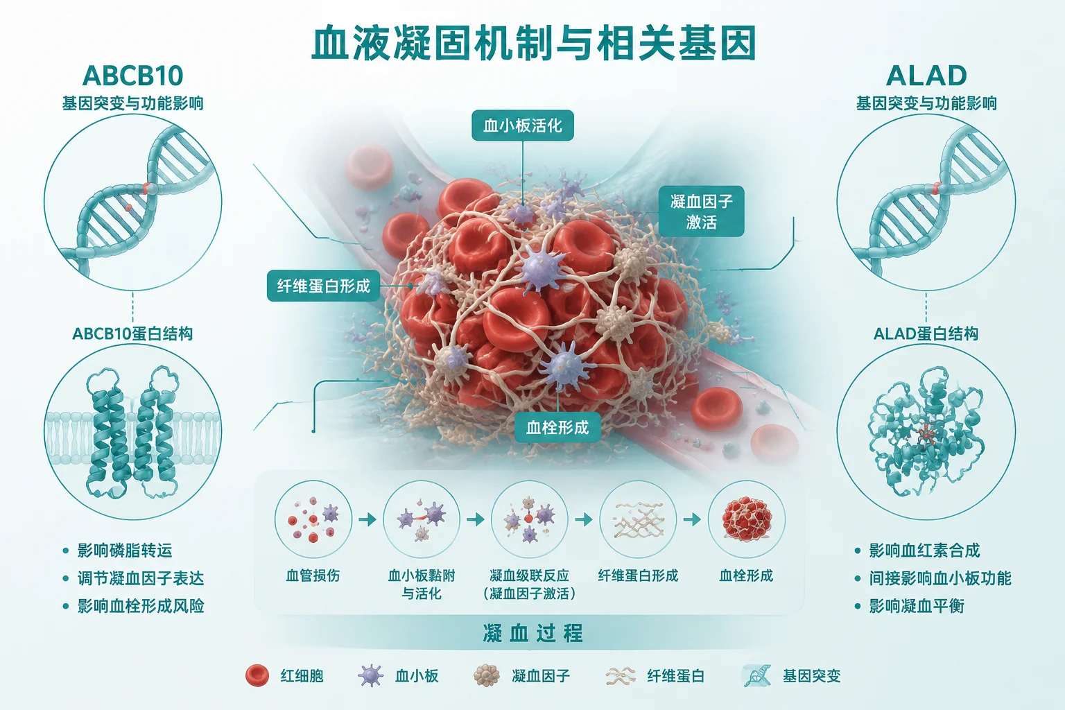 血小板病 - 基因检测 DNA双螺旋 染色体