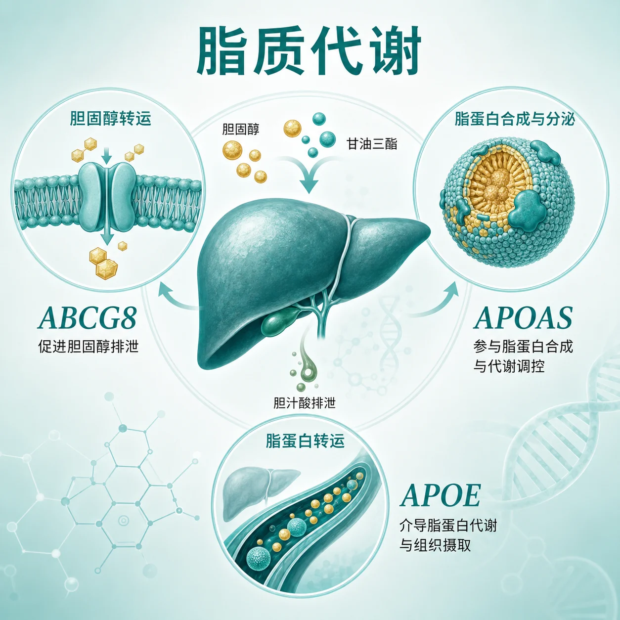 高脂蛋白血症 - 血脂代谢示意图