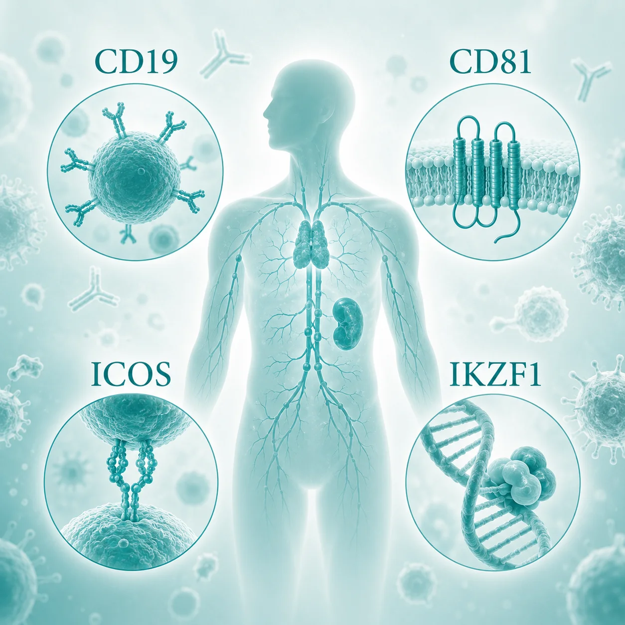 普通变异型免疫缺陷 (CVID) - 免疫系统示意图