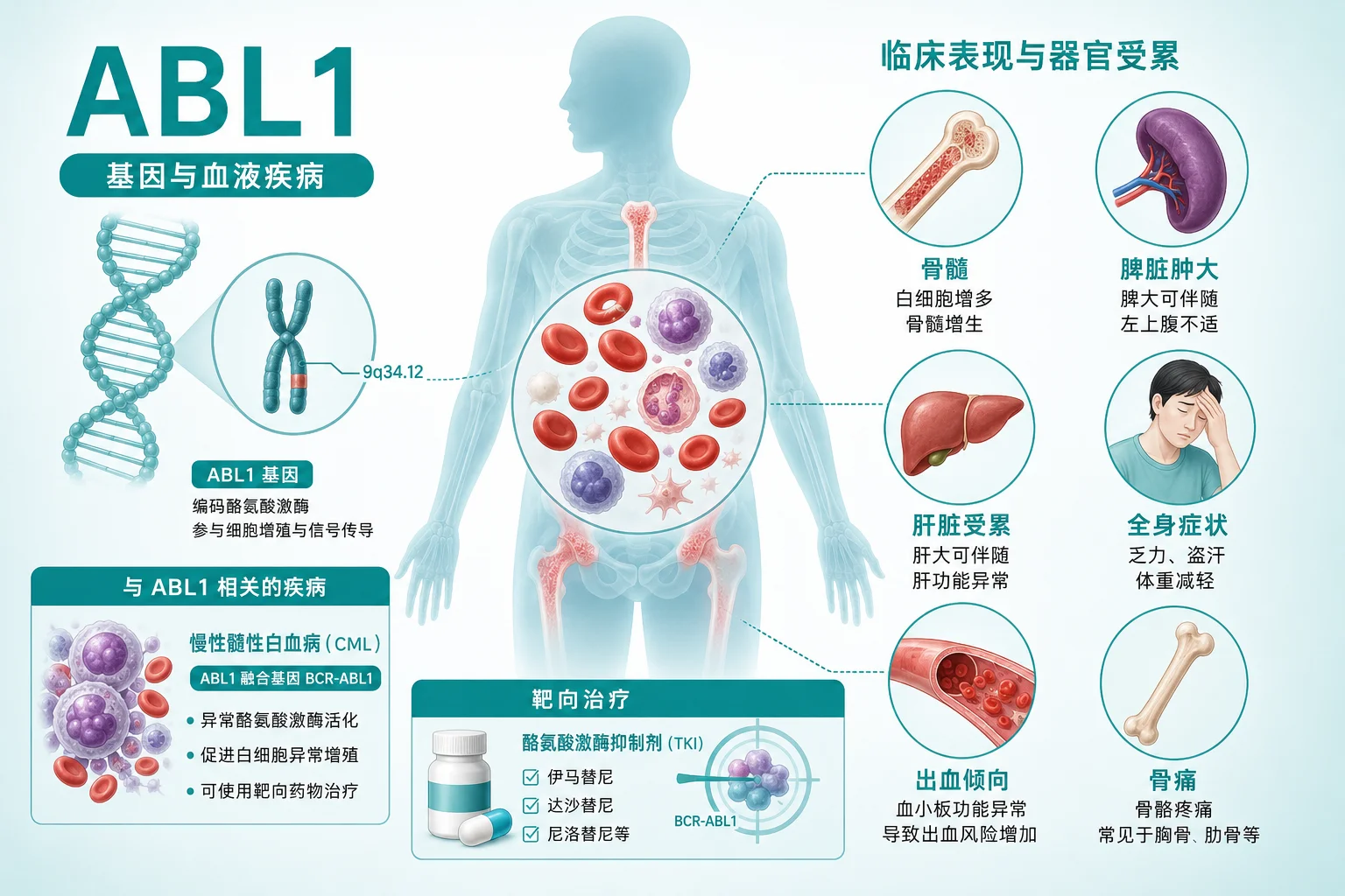 慢性骨髓性白血病 - 血液细胞显微镜下图
