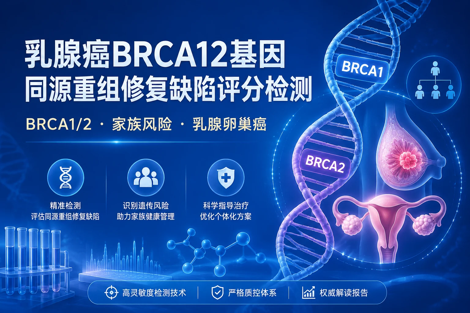 乳腺癌BRCA12基因同源重组修复缺陷评分检测 - 万核基因