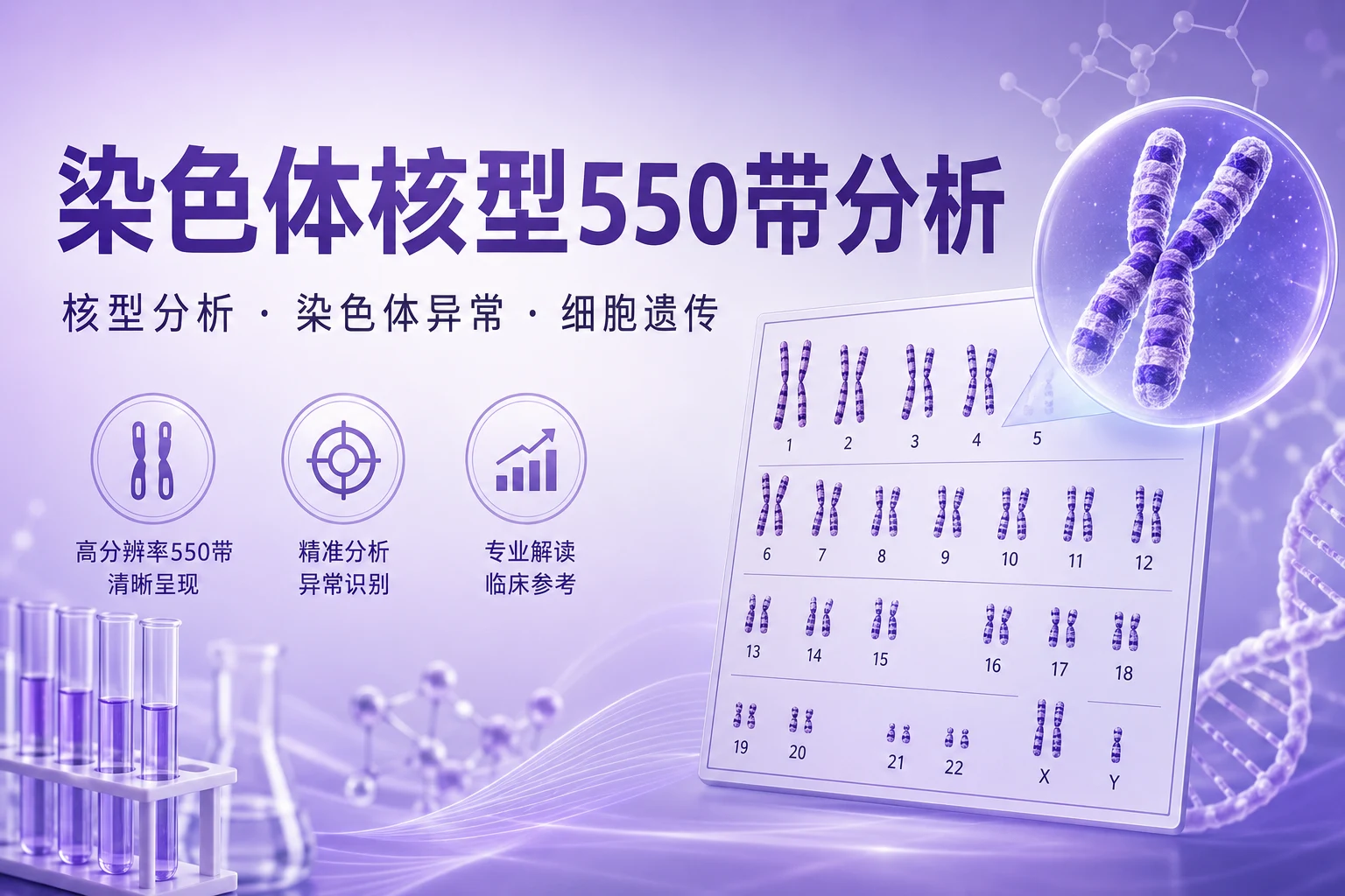 染色体核型 550 带分析
