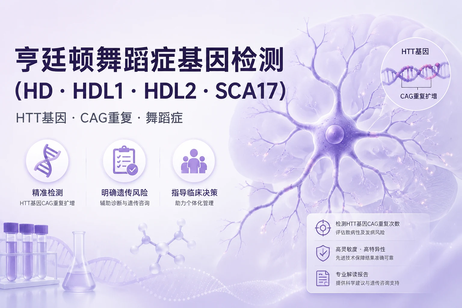 亨廷顿舞蹈症基因检测(HD · HDL1 · HDL2 · SCA17)