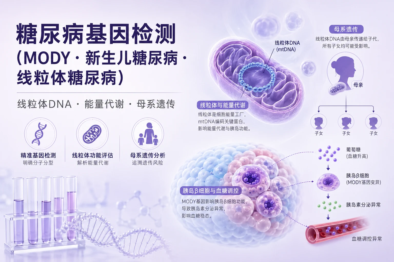 糖尿病基因检测(MODY · 新生儿糖尿病 · 线粒体糖尿病)