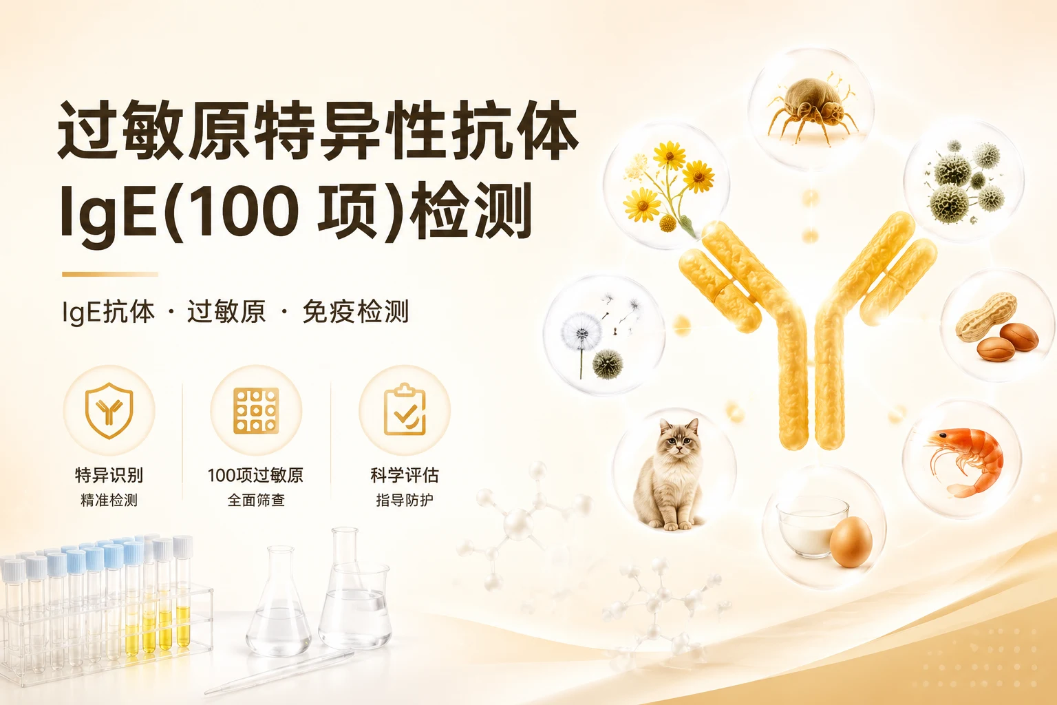 过敏原特异性抗体 IgE(100 项)检测 - 万核基因