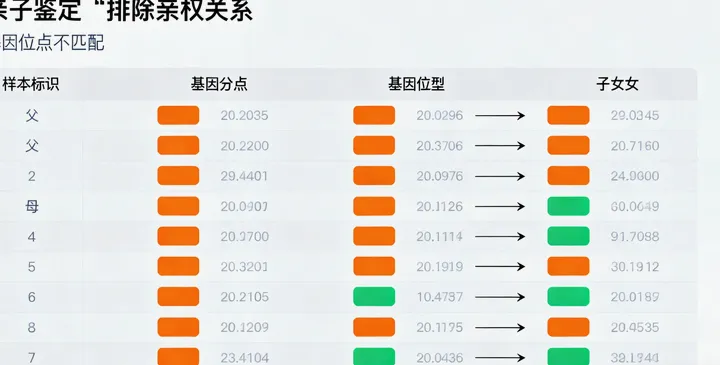 葫芦岛亲子鉴定报告样本