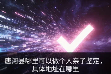 唐河县哪里可以做个人亲子鉴定，具体地址在哪里