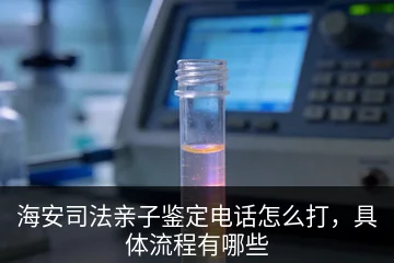 海安司法亲子鉴定电话怎么打，具体流程有哪些
