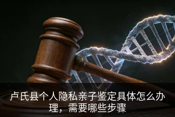 卢氏县个人隐私亲子鉴定具体怎么办理，需要哪些步骤
