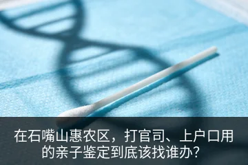 在石嘴山惠农区，打官司、上户口用的亲子鉴定到底该找谁办？